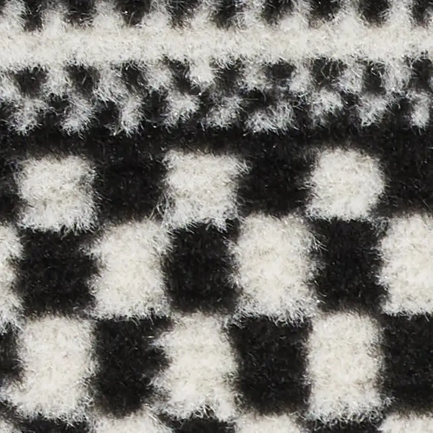 Black Striped Power Loom Area Rug Photo 3