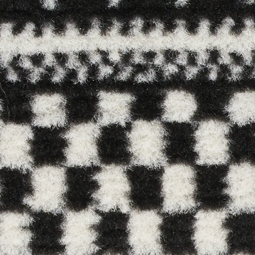 Black Striped Power Loom Area Rug Photo 8