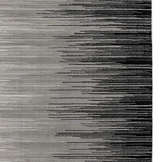 Black Abstract Dhurrie Area Rug Photo 9