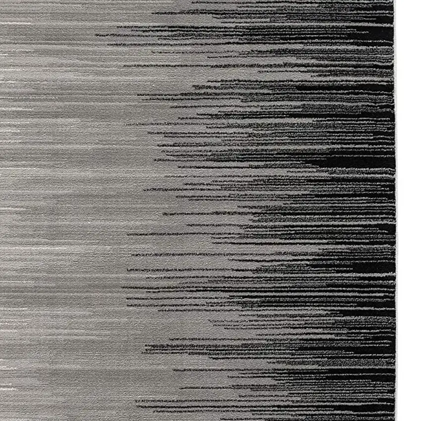 Black Abstract Dhurrie Area Rug Photo 9
