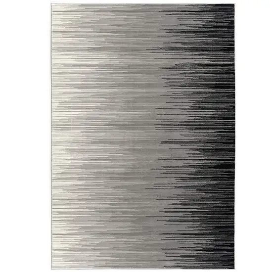 Black Abstract Dhurrie Area Rug Photo 2