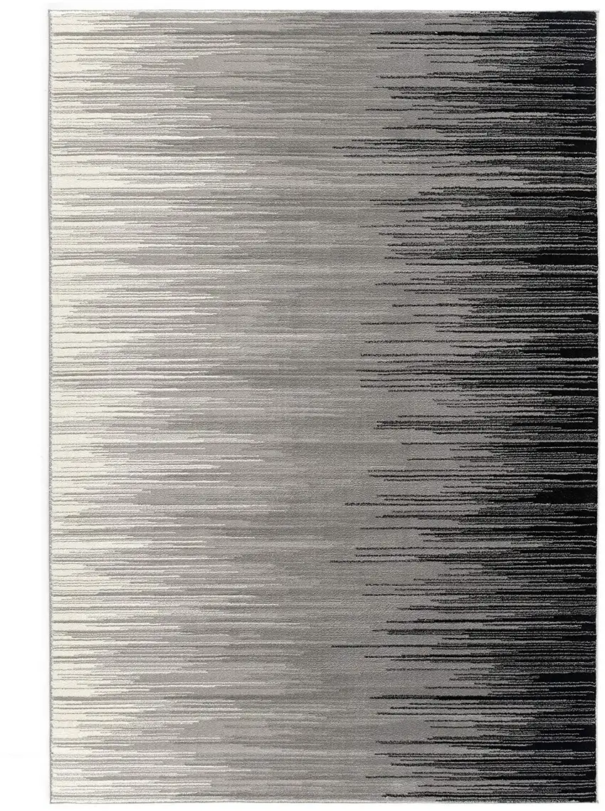 Black Abstract Dhurrie Area Rug Photo 2