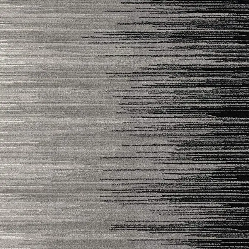 Black Abstract Power Loom Area Rug Photo 3