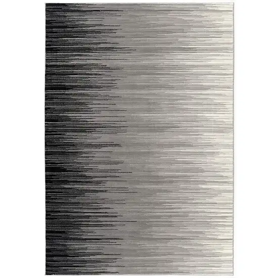 Black Abstract Power Loom Area Rug Photo 4