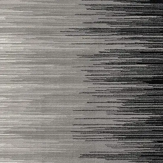 Black Abstract Power Loom Area Rug Photo 5