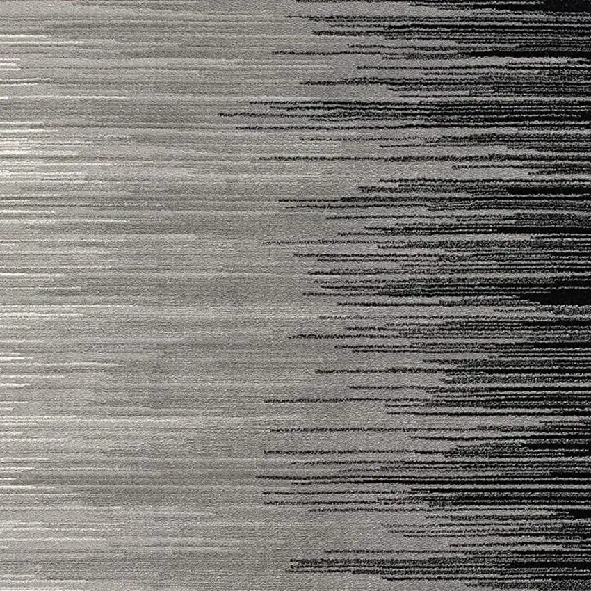 Black Abstract Power Loom Area Rug Photo 5