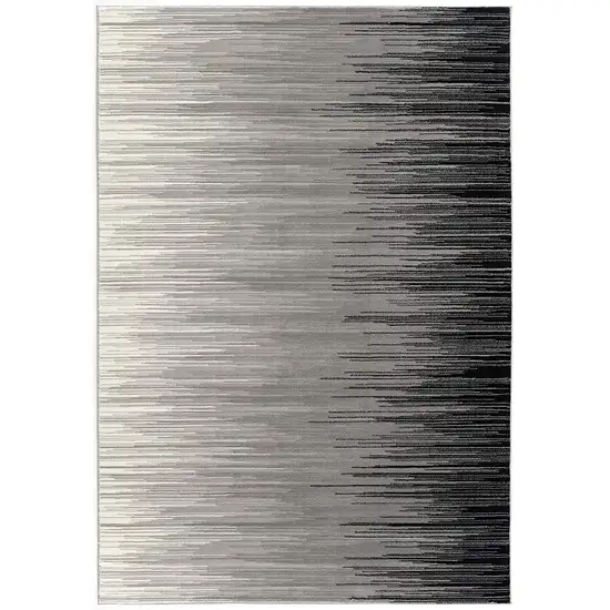 Black Abstract Dhurrie Area Rug Photo 1