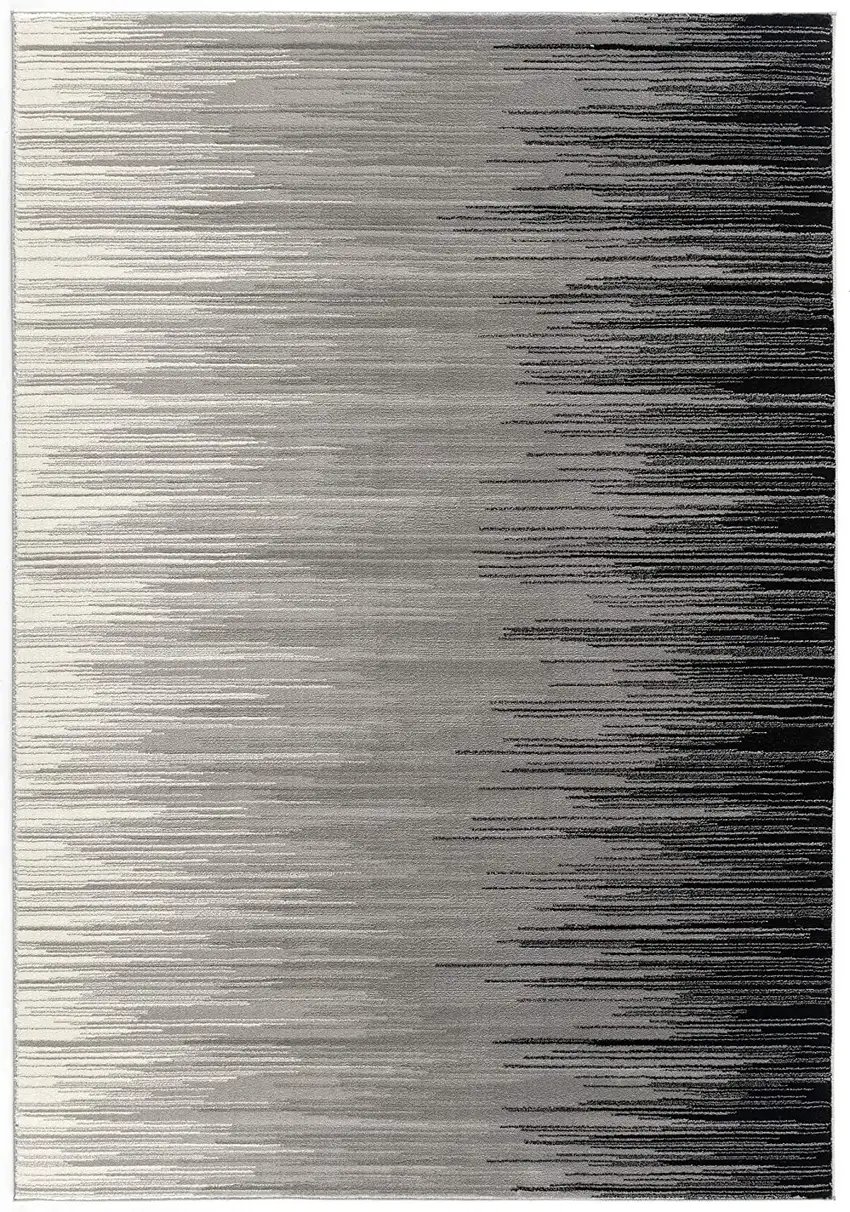 Black Abstract Dhurrie Area Rug Photo 1