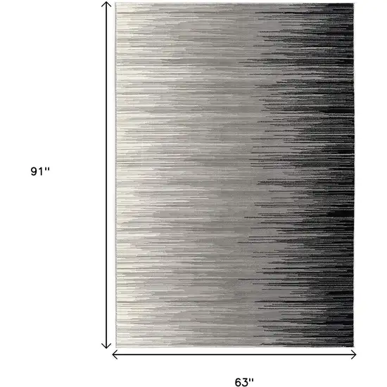 Black Abstract Dhurrie Area Rug Photo 8