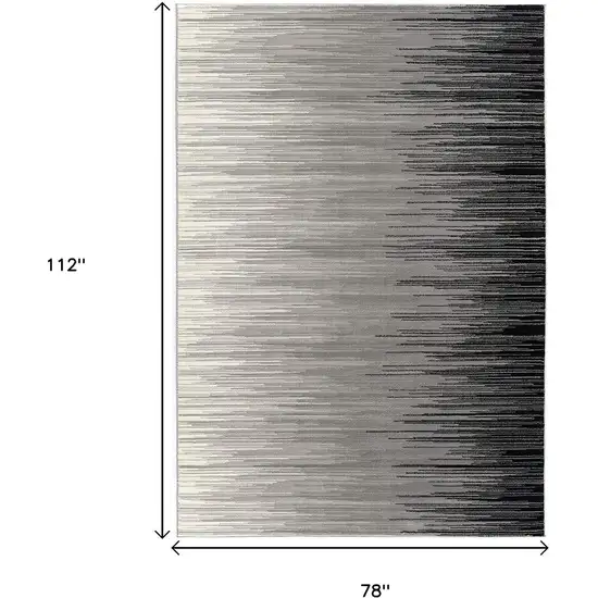 Black Abstract Dhurrie Area Rug Photo 8