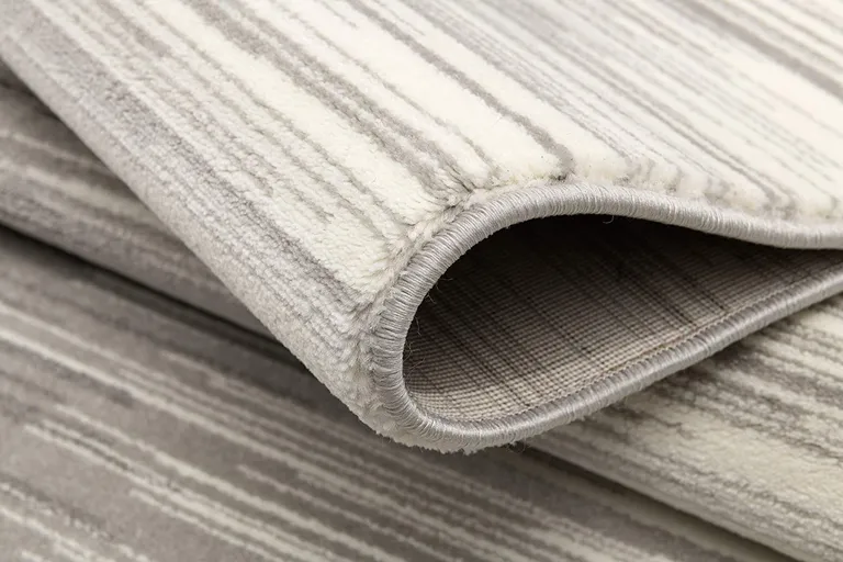 Black Transitional Striped Area Rug Photo 5