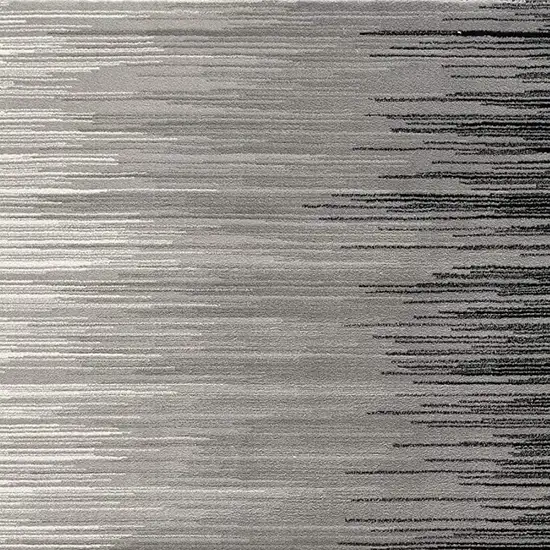 Black Abstract Dhurrie Area Rug Photo 4