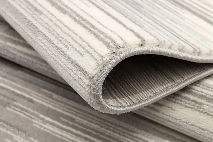 Black Transitional Striped Runner Rug Photo 7