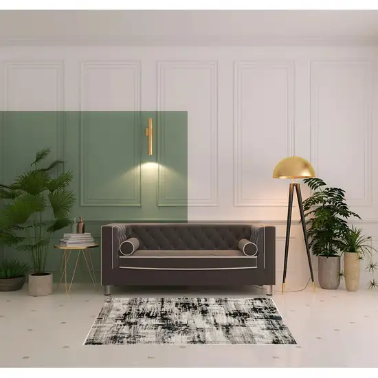 Black White And Gray Area Rug Photo 9
