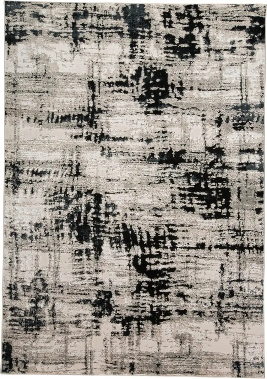 Black White And Gray Area Rug Photo 1