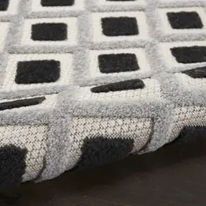Photo of Black White Gray Indoor Outdoor Area Rug