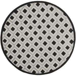 Photo of Black White Gray Indoor Outdoor Area Rug