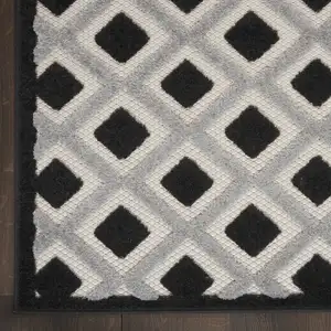 Photo of Black White Gray Indoor Outdoor Area Rug