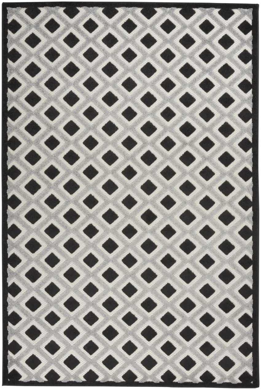 Black And White Indoor Outdoor Area Rug Photo 8