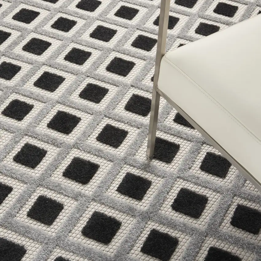 Black And White Indoor Outdoor Area Rug Photo 6