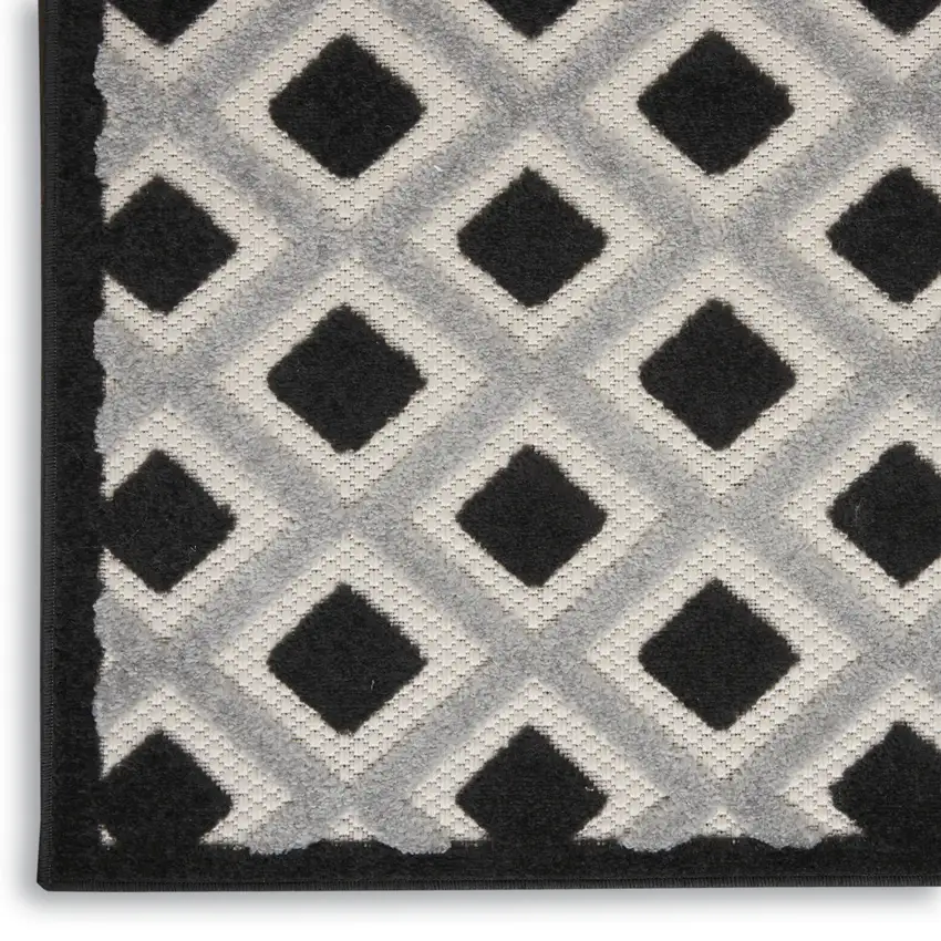 Black And White Indoor Outdoor Area Rug Photo 2