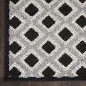 Photo of Black White Gray Indoor Outdoor Area Rug
