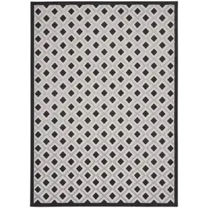 Photo of Black White Gray Indoor Outdoor Area Rug