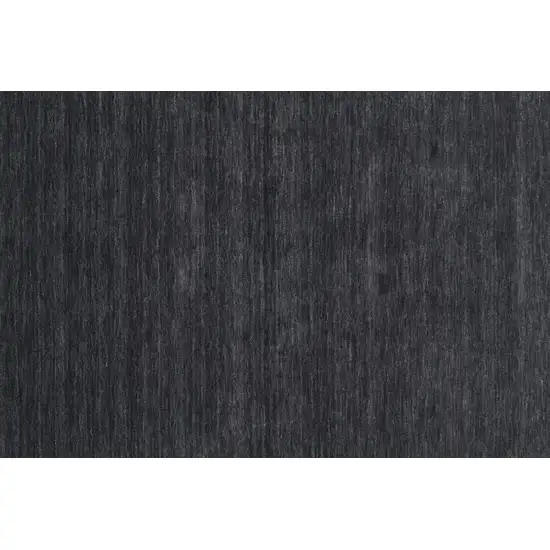 Black Wool Hand Woven Area Rug Photo 8