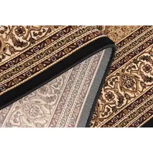 Photo of Black and Beige Medallion Area Rug