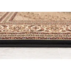 Photo of Black and Beige Medallion Runner Rug
