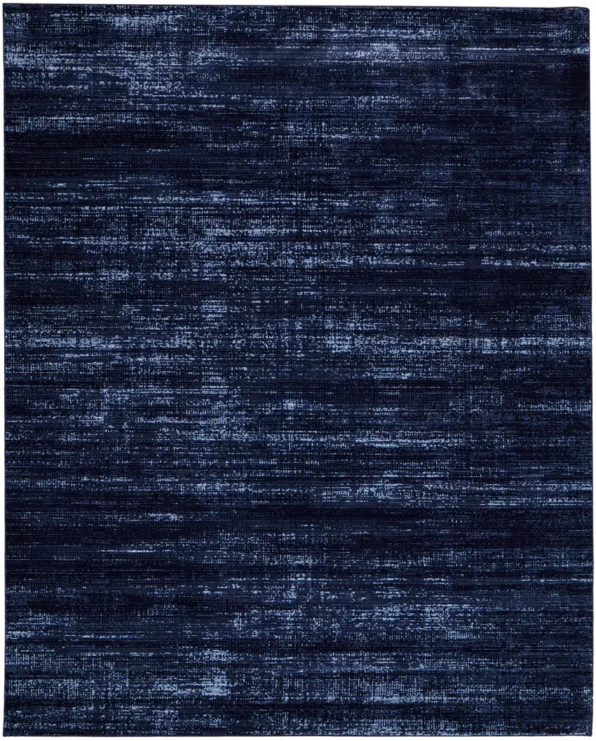 Black and Blue Power Loom Area Rug Photo 5