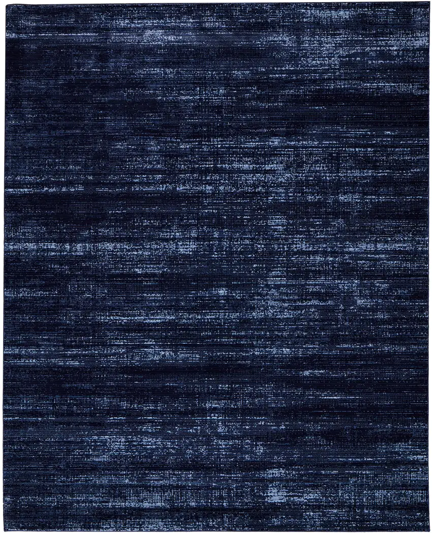 Black and Blue Power Loom Area Rug Photo 4
