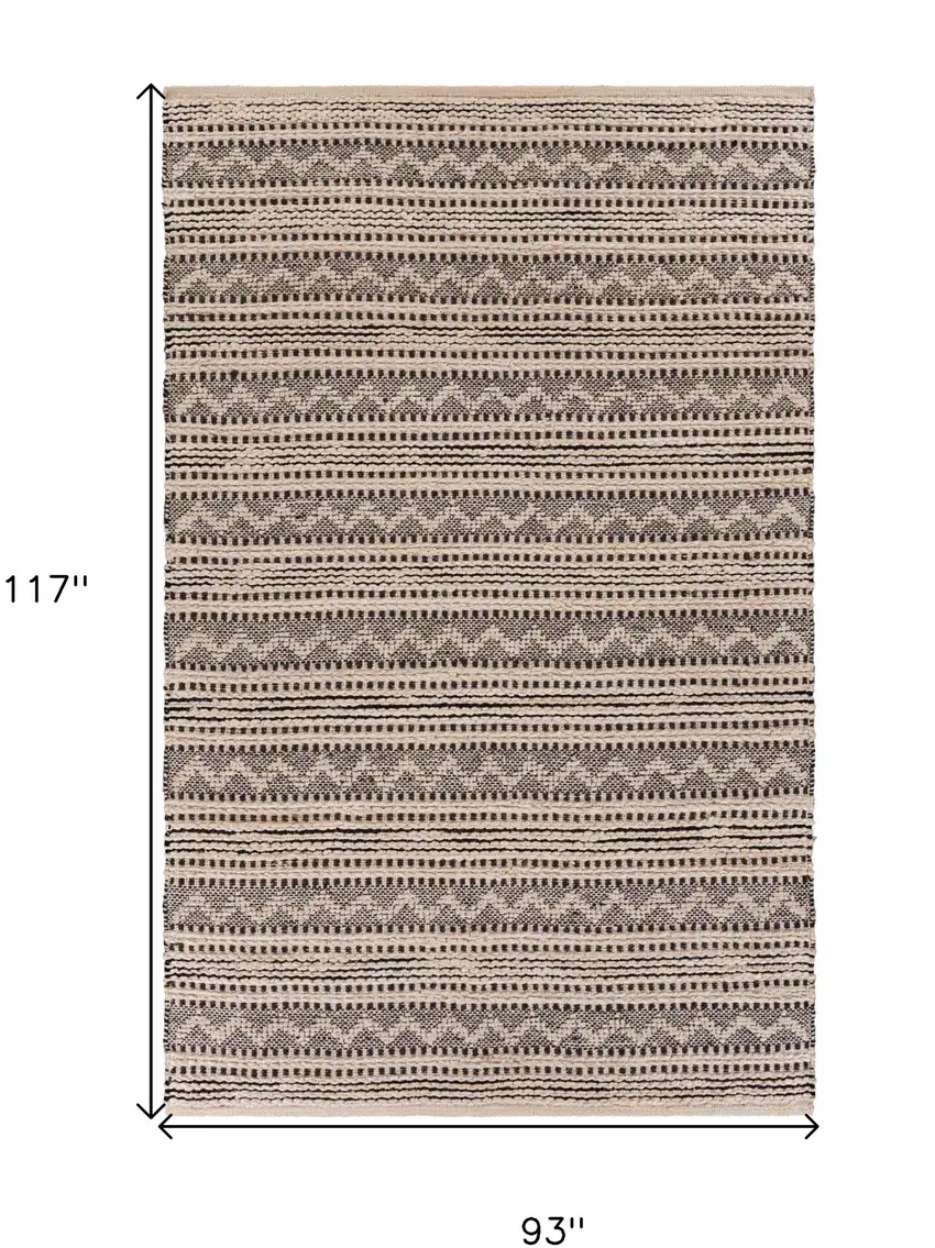 Black and Blush Chevron Stripe Area Rug Photo 9