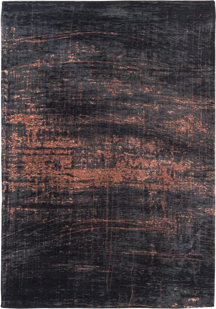 Black and Gold Abstract Non Skid Area Rug Photo 6