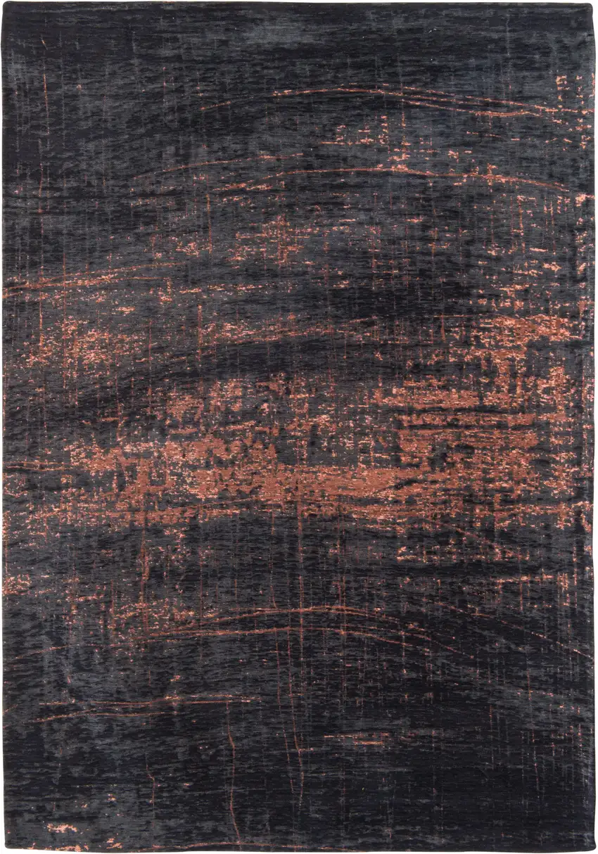 Black and Gold Abstract Non Skid Area Rug Photo 2