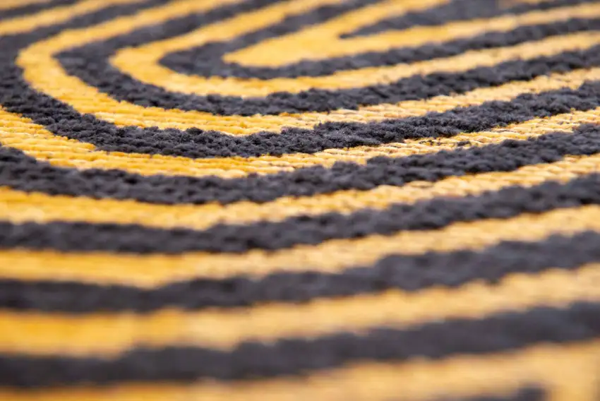 Black and Gold Abstract Non Skid Area Rug Photo 8