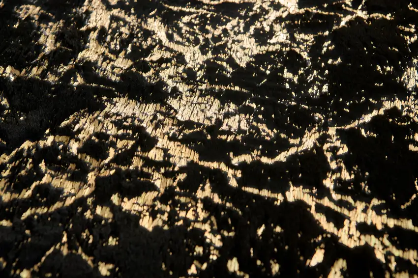 Black and Gold Faux Fur Abstract Washable Non Skid Area Rug Photo 4