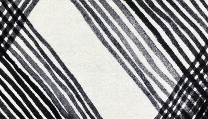 Black and Gray Abstract Arrow Washable Floor Mat Photo 5