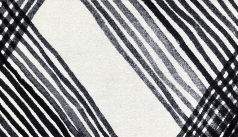 Black and Gray Abstract Arrow Washable Floor Mat Photo 5