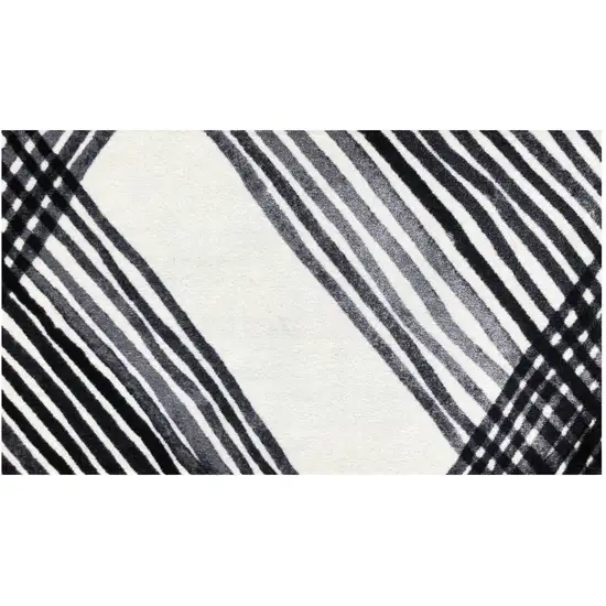 Black and Gray Abstract Arrow Washable Floor Mat Photo 2