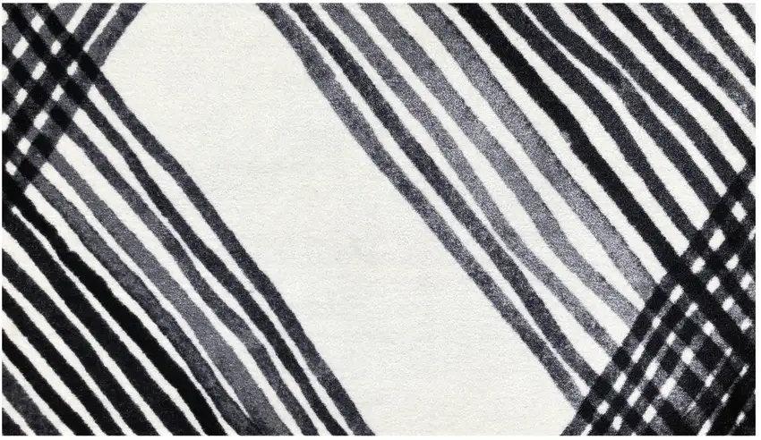 Black and Gray Abstract Arrow Washable Floor Mat Photo 2