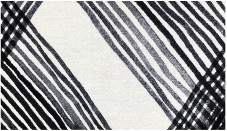Black and Gray Abstract Arrow Washable Floor Mat Photo 2