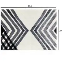 Photo of Black and Gray Abstract Arrow Washable Floor Mat