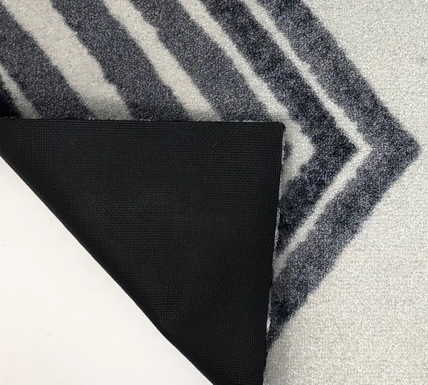 Black and Gray Abstract Arrow Washable Runner Rug Photo 3