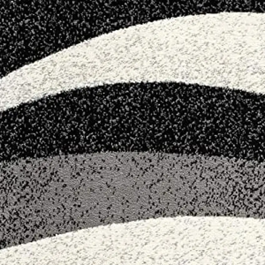 Gray Abstract Dhurrie Area Rug Photo 4