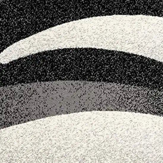 Gray Abstract Dhurrie Area Rug Photo 4