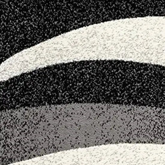 Gray Abstract Power Loom Area Rug Photo 8