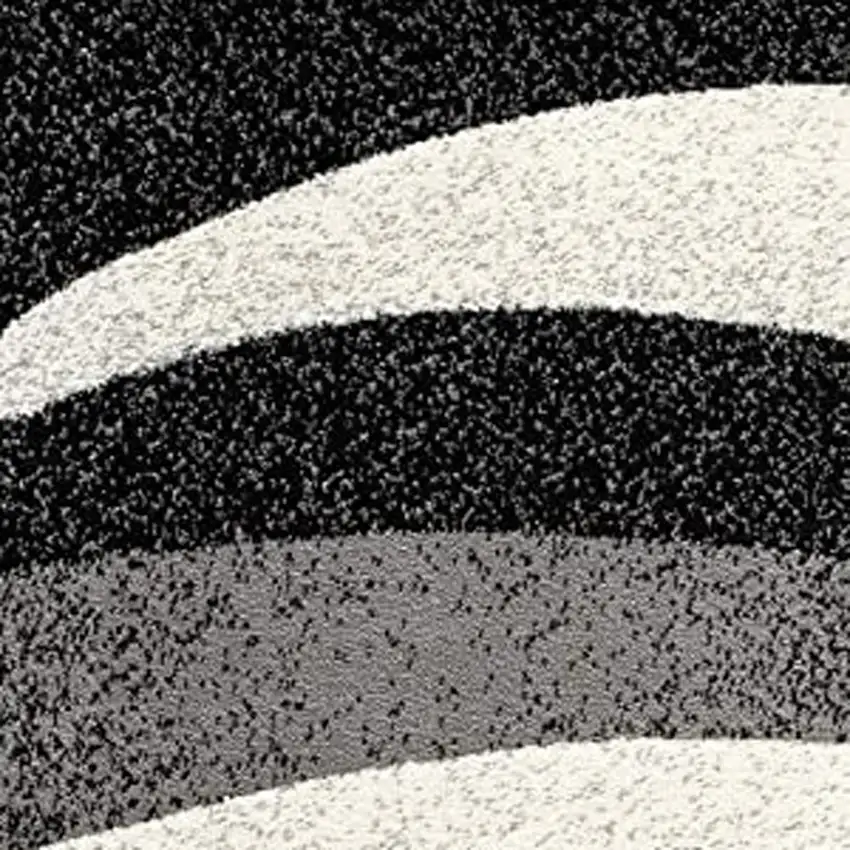 Gray Abstract Power Loom Area Rug Photo 8