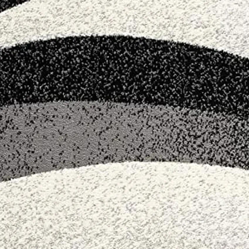 Gray Abstract Power Loom Area Rug Photo 5