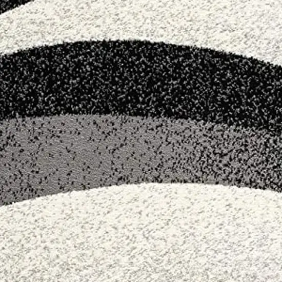 Gray Abstract Power Loom Area Rug Photo 5